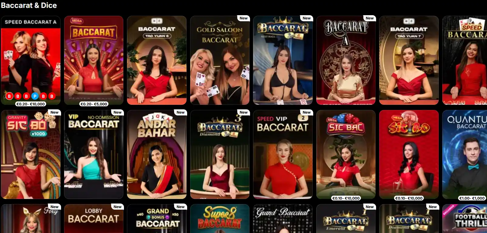 Spinit Casino – živé kasino baccara a stolní hry od Evolution Gaming
